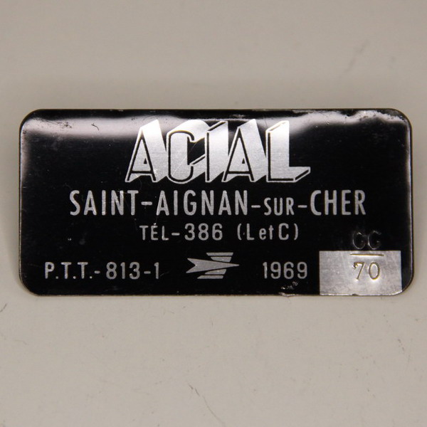 plaque Acial saint aignan